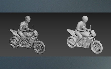 Modélisation d'une moto à partir d'images