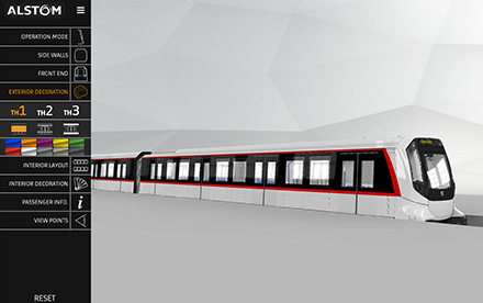 Développement d’un configurateur de métro permettant la personnalisation de l’intérieur et de l’extérieur du train